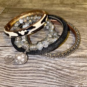 Beautiful combination of bracelets
